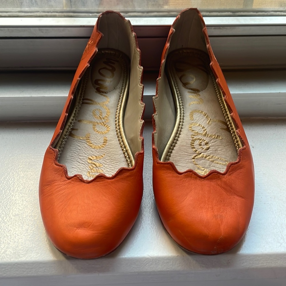 Sam Edelman orange flats size 5
